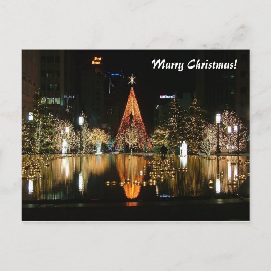 Heirate Weihnachten! Feiertagspostkarte (Vorderseite)