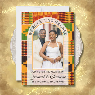 HEIRATEN Afrikanisch Ghana Kente HOCHZEIT Einladung