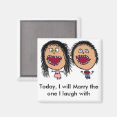 Heiraten meiner besten Freundin Magnet (Vorderseite/Rückseite)
