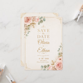 Heiraten Sie das Datum Hochzeitseinladung Einladung