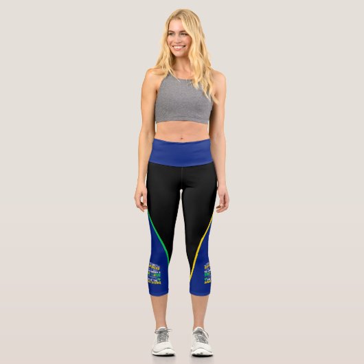 Heiraten Sie einen Brasilianer - Brasilien Glück Capri Leggings (Vorderseite)
