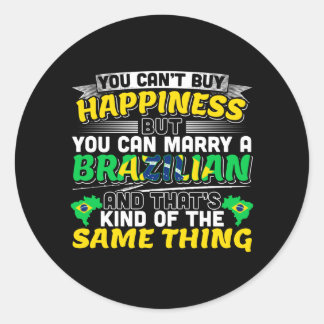 Heiraten Sie einen Brasilianer - Brasilien Glück Runder Aufkleber
