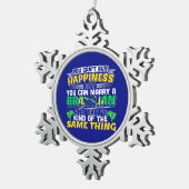 Heiraten Sie einen Brasilianer - Brasilien Glück Schneeflocken Zinn-Ornament (Rechts)