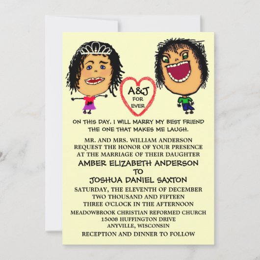 Heiraten Sie meine BESTE FREUNDIN Hochzeitseinladu Einladung (Vorderseite)