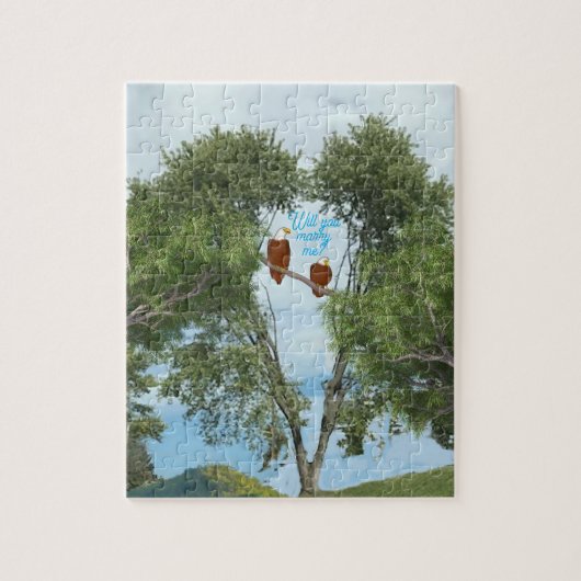 Heiraten Sie mich, Adler in der Liebe, Puzzle aus  (Vertikal)