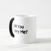 Heiraten Sie mich Antrag Verwandlungstasse (Vorderseite Links)