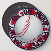 Heiraten Sie mich auf Zuhause Plate-Round Baseball Button (Vorne & Hinten)