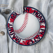 Heiraten Sie mich auf Zuhause Plate-Round Baseball Button (Beispiel)