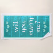 Heiraten Sie mich Badetuch von dalDesignNZ (Vorderseite)