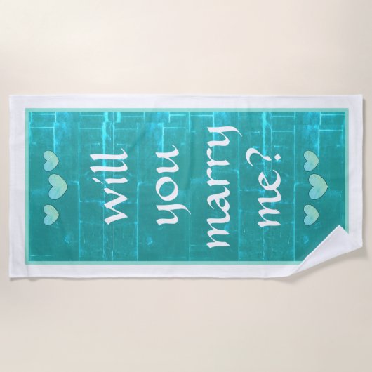 Heiraten Sie mich Badetuch von dalDesignNZ (Vorderseite)