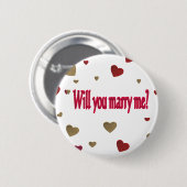Heiraten Sie mich? Button (Vorne & Hinten)