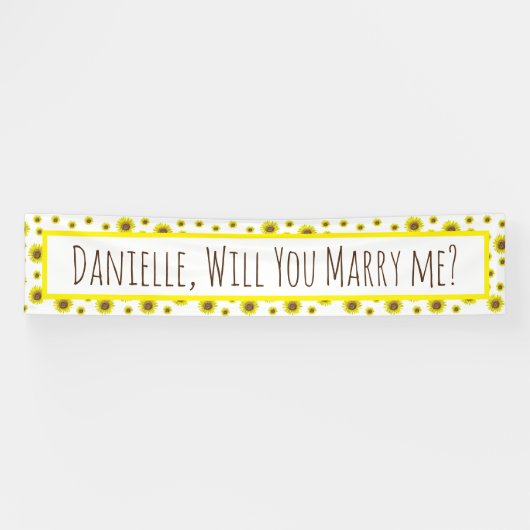 Heiraten Sie mich, das Heiratsverbot für Sonnenblu Banner (Horizontal)