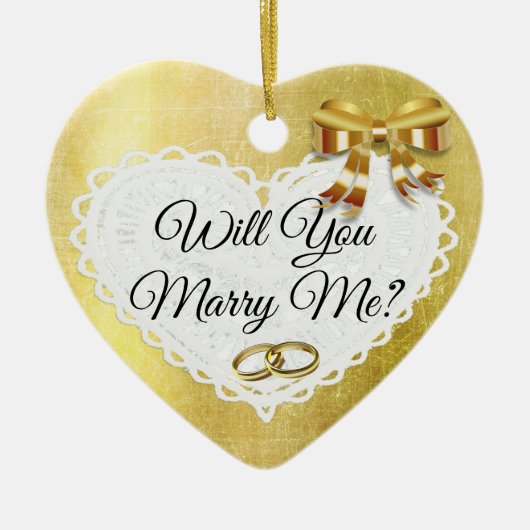 Heiraten Sie mich der Keramik Ornament (Vorne)