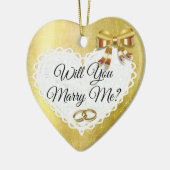 Heiraten Sie mich der Keramik Ornament (Links)