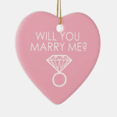 Heiraten Sie mich? Diamant Ring Keramik Ornament (Rechts)