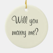 Heiraten Sie mich? Diamantring Keramikornament (Hinten)