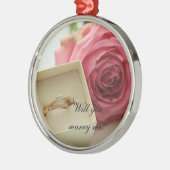 Heiraten Sie mich? Diamantring Silbernes Ornament (Links)