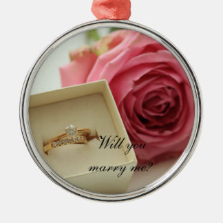 Heiraten Sie mich? Diamantring Silbernes Ornament