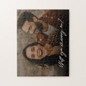 Heiraten Sie mich? Einfaches, modernes Foto Puzzle (Vertikal)