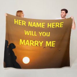 HEIRATEN SIE MICH FLEECEDECKE