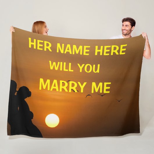 HEIRATEN SIE MICH FLEECEDECKE (Beispiel)