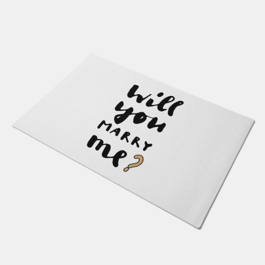 Heiraten Sie mich? Fußmatte (Schrägansicht)