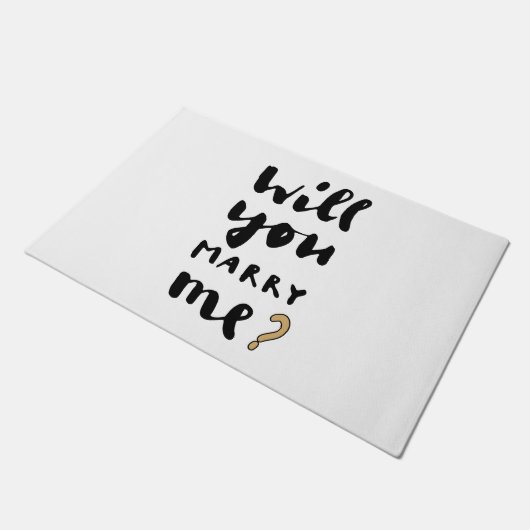 Heiraten Sie mich? Fußmatte (Schrägansicht)