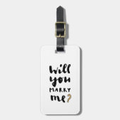 Heiraten Sie mich? Gepäckanhänger (Vorderseite vertikal)