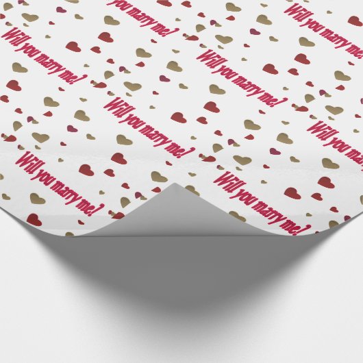 Heiraten Sie mich? Geschenkpapier (Ecke)