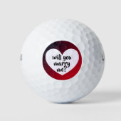 Heiraten Sie mich? Golfbälle von dalDesignNZ (Vorderseite)