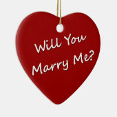 Heiraten Sie mich? Heirat-Antrag-Verlobung Keramikornament (Rechts)
