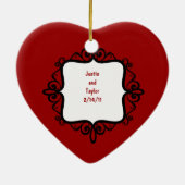 Heiraten Sie mich? Heirat-Antrag-Verlobung Keramikornament (Hinten)