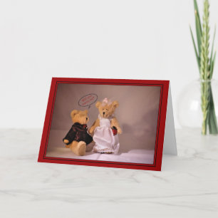 Heiraten Sie mich? Heiratsantrag. Hochzeitsbär Karte