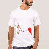 Heiraten Sie mich? - Hemddesign T-Shirt (Vorderseite)
