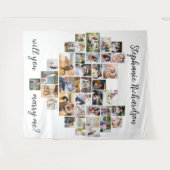 Heiraten Sie mich Herzklopffoto Hintergrund Wandteppich (Vorderseite (Horizontal))