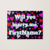 "Heiraten Sie mich" + Individueller Name + Puzzle (Horizontal)