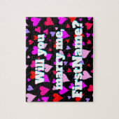 "Heiraten Sie mich" + Individueller Name + Puzzle (Vertikal)