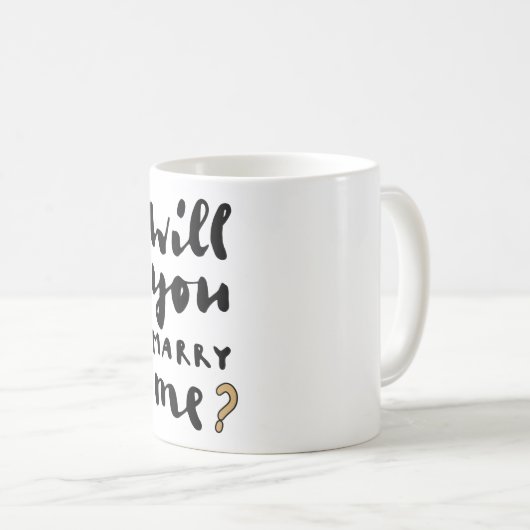 Heiraten Sie mich? Kaffeetasse (VorderseiteRechts)
