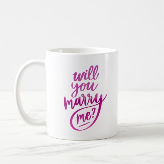 Heiraten Sie mich? Kaffeetasse (Links)