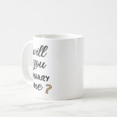 Heiraten Sie mich? Kaffeetasse (Vorderseite Links)