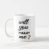 Heiraten Sie mich? Kaffeetasse (Links)