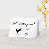 Heiraten Sie mich? Karo-Kasten Karte (Gelbe Blume)