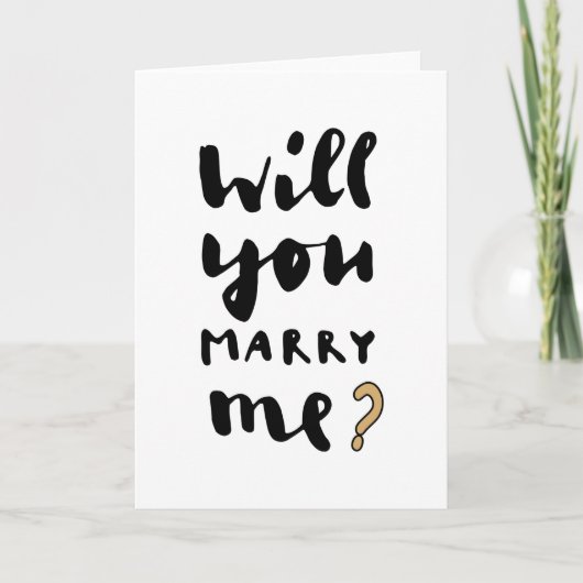 Heiraten Sie mich? Karte (Vorderseite)