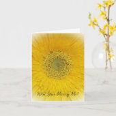 Heiraten Sie mich Kartegelber Gerbera Karte (Gelbe Blume)