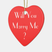 Heiraten Sie mich? Keramik Ornament (Links)