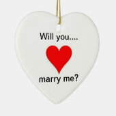 Heiraten Sie mich Keramik Ornament (Rechts)