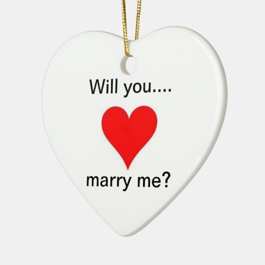 Heiraten Sie mich Keramik Ornament (Links)