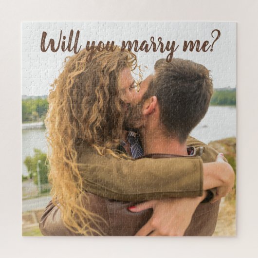Heiraten Sie mich l Romantisches Foto Puzzle (Vertikal)