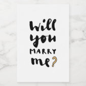 Heiraten Sie mich? Lebensmitteletikett (Einzelnes Label)
