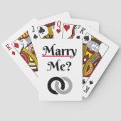 Heiraten Sie mich? LIEBE des Hochzeitsvorschlags Spielkarten (Rückseite)